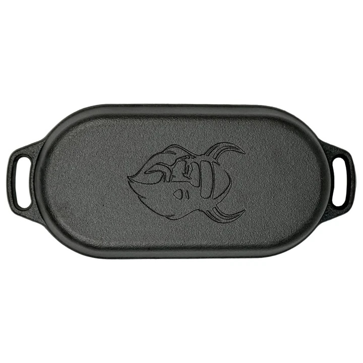 Valhal Outdoor Gietijzeren Dutch Oven Met Grill Deksel Ovaal 1 Liter 2 Valhal Outdoor Gietijzeren Dutch Oven Met Grill Deksel Ovaal 1 Liter - Afbeelding 2